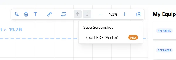 Export Options menu showing PDF export